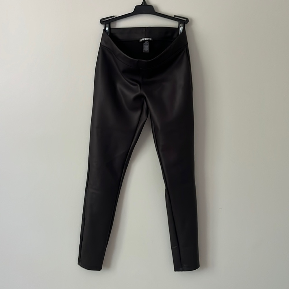 Express black faux leather leggings. Size XS Petite. Never worn